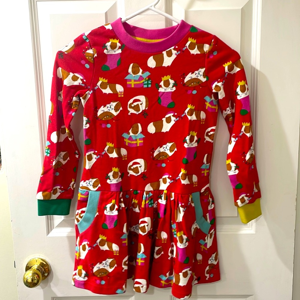 Boden girls holiday Guinea pig dress size 7-8 HTF HOLY GRAIL